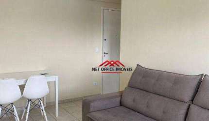 Apartamento com 1 dormitório para alugar, 48 m² por R$ 3.435,00/mês - Jardim São Dimas - São José dos Campos/SP