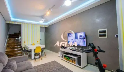 Sobrado com 3 dormitórios à venda, 126 m² por R$ 660.000 - Vila Linda - Santo André/SP