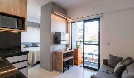 Apartamento com 1 dormitório para alugar, 23 m² por R$ 3.200,47/mês - Água Verde - Curitiba/PR