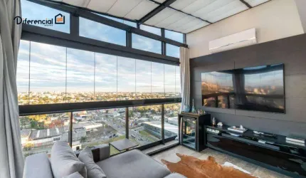 Apartamento com 1 dormitório para alugar, 97 m² por R$ 8.218,26/mês - Champagnat - Curitiba/PR
