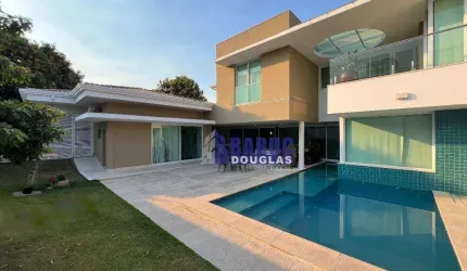 VENDE-SE LINDA MANSÃO COM 05 SUÍTES COM 680m2 CONSTRUÍDOS E 1.187m2 DE TERRENO NO COND. GRAN VILLE