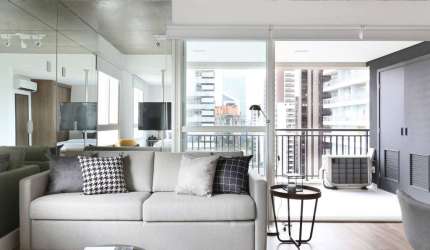 Apartamento com 1 quarto para alugar na Rua Jean Peltier, 311, Cidade Monções, São Paulo, 63 m2 por R$ 4.800