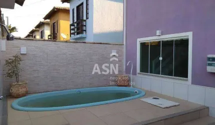 Casa duplex com piscina com 3 dormitórios à venda, 98 m² por R$ 370.000 - Chácara Mariléa - Rio das Ostras/RJ