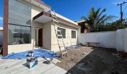 Casa Linear próximo à praia, com 3 dormitórios à venda, 70 m² por R$ 350.000 - Enseada das Gaivotas - Rio das Ostras/RJ