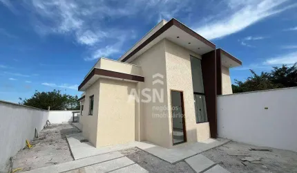 Casa Linear próximo à praia, com 3 dormitórios à venda, 70 m² por R$ 400.000 - Enseada das Gaivotas - Rio das Ostras/RJ
