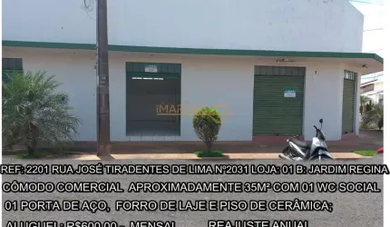 Sala comercial para alugar no bairro Jardim Regina - Araguari/MG