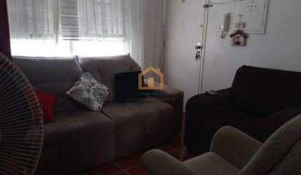 Apartamento no BNH, com 2 Dormitórios à venda - Aparecida - Santos/SP