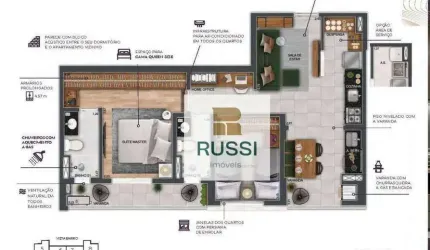 Apartamento com 2 dormitórios, 68 m² - venda por R$ 790.000,00 ou aluguel por R$ 4.509,00/mês - Jardim Satélite - São José dos Campos/SP