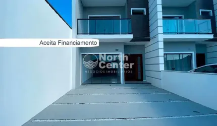 Sobrado Geminado N 1 com Churrasqueira no Bairro Costeira, Balneário Barra do Sul, SC