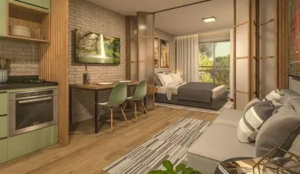 Studio com varanda no Bairro de Fátima