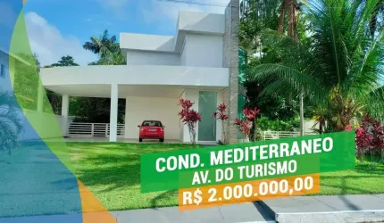 Casa em condomínio fechado com 3 quartos à venda na Condomínio Mediterrâneo, Tarumã, Manaus, 503 m2 por R$ 2.000.000