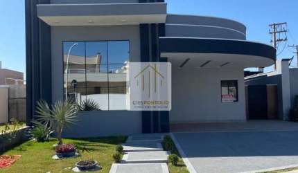Casa de luxo em condomínio à venda em Indaiatuba-SP, no Jardim Residencial Maria Dulce: 3 quartos, 3 suítes, 2 salas, 4 vagas de garagem, 362m².
