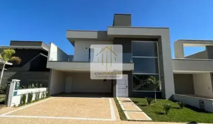 Luxuosa Casa em Condomínio à Venda em Indaiatuba-SP, Jardim Residencial Dona Maria José  3 Suítes, 2 Salas, 6 Banheiros, 4 Vagas - 284m²