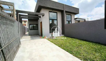Casa com Capela Velha - Araucária com três quartos/suíte, sala pé direito duplo e amplo terreno