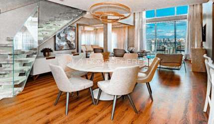 Condomínio Florida Penthouses Residencial Rua Flórida, 1901. Apartamento à venda Brooklin, 2 quartos, sendo 2 suítes, 165m², mobiliado e decorado, andar alto, 2 vagas e lazer  no  Condomínio Florida P