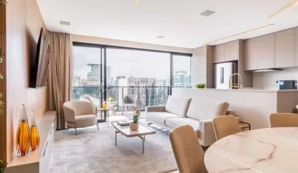 Condomínio VN Millennium Faria Lima Rua Chilon 184. Apartamento à venda Vila Olímpia, 2 quartos, sendo 2 suítes, 115m², duplex mobiliado e decorado, varanda, 2 vagas e lazer no Vitacon Condomínio Vn M
