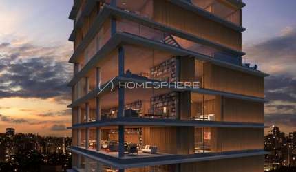 Studio MK27 Condomínio Artur 100 Rua Professor Artur Ramos, 100. Apartamento 356 m² com 4 suítes, 4 vagas e lazer no Jardim Paulistano no Edifício Artur Ramos 100 por Studio MK27 Marcio Kogan.