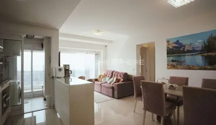 Apartamento com 70 m², vista incrível totalmente mobiliado a venda no Condomínio Novare, Alphaville