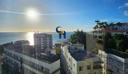 LINDO QUARTO E SALA, COM 42,45M², PORTEIRA FECHADA, VISTA DESLUMBRANTE DO PORTO DA BARRA!