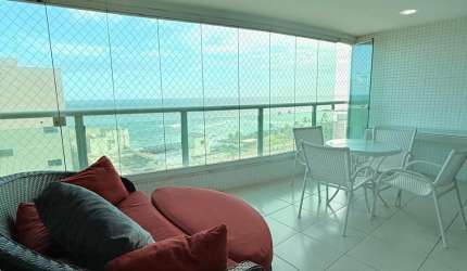 TERRAZZO ONDINA LUXO! VISTA MAR! 2/4 SUÍTE, 117 M², VARANDA, 02 GARAGENS SOLTAS.