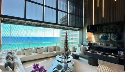 COBERTURA DUPLEX DE ALTO LUXO NO CONDOMÍNIO D'AZUR COM 4 SUÍTES 374M2, TOTALMENTE REFORMADA, ACABAMENTO DE PRIMEIRA LINHA, PARA PESSOAS EXIGENTES, PÉ DIREITO DUPLO, PERSIANAS ELÉTRICA, AUTOMAÇÃO RESI