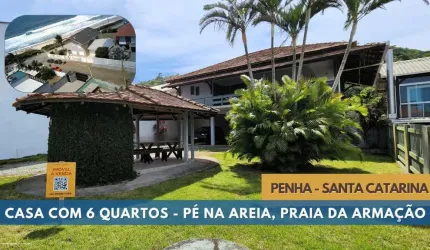 CASA COM 6 QUARTOS - PÉ NA AREIA, PRAIA GRANDE, PENHA