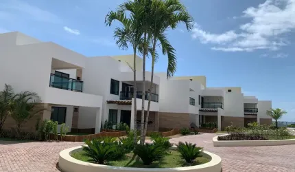 VILLAGE  3/4 no Empreendimento Unique Beach House, Nascente, Mobiliado