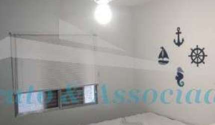 Apartamento à venda ou locação em Praia Grande-SP, Ocian: 1 quarto, sala, cozinha, banheiro, todo mobiliado  37m² de área útil