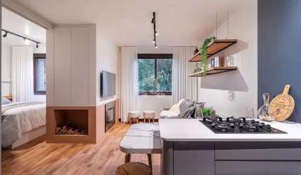 Seu Refúgio Natural em Gramado: Apartamento 1 dormitório em Condomínio Fechado