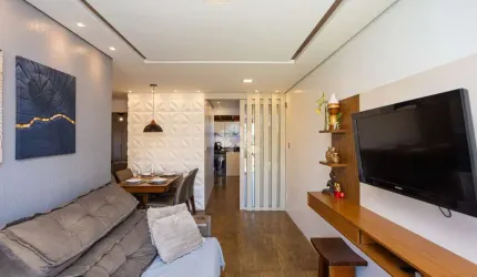 Casa em Condomínio semi mobiliada, com 3 dormitórios, vaga para 2 veículos, no bairro São Luiz, na cidade de Canoas. Aceita Financiamento Bancário.