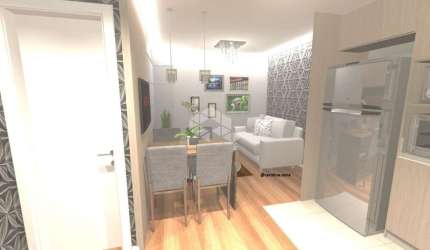 Apartamento próximo à Lagoa do Rizzo, com 2 dormitórios e 1 vaga de garagem.