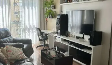 Apartamento 2 quartos c/suite, mobiliado, com churrasqueira, vaga coberta, entre Plinio e Anita,
