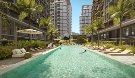 Apartamento na praça Passeio Pedra Branca de 2 dormitórios sendo 1 suíte e 1 vaga de garagem.