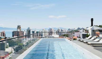 APARTAMENTO MODERNO COM 1 QUARTO 1 VAGA E LAZER COMPLETO NO CENTRO DE FLORIANÓPOLIS