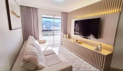 APARTAMENTO IMPECÁVEL MOBILIADO COM 4 QUARTOS SENDO 1 SUÍTE VISTA PANORÂMICA E PRONTO PARA MORAR NO KOBRASOL