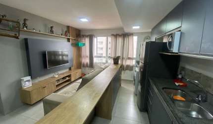 Apartamento mobiliado, 2 dormitórios, churrasqueira, 1 vaga de garagem. Residencial Domani Canoas