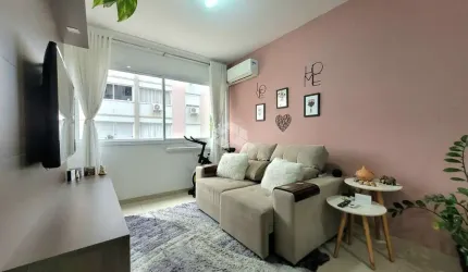 Apartamento semi mobiliado de 02 dormitórios com 50m² privativos com vaga próximo ao Partenon