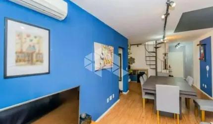 Cobertura Mobiliada no Menino Deus de 2 dormitórios totalmente mobiliada,  no bairro Menino Deus