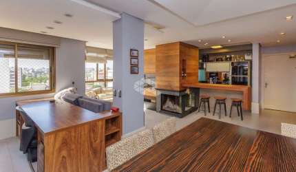 Apartamento Mobiliado no Bairro Santana, com churrasqueira, lareira e suíte
