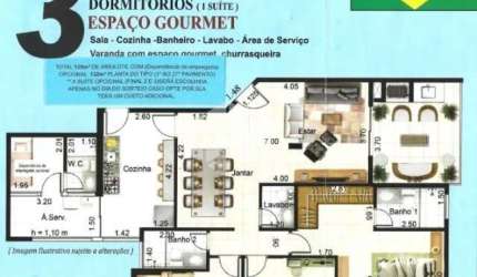 Vendo Apartamento 125m² 3 Dormitórios 1 Suíte 1 Vaga Esplanada Embu das Artes - SP