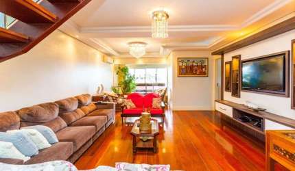 Cobertura 4 dormitórios, suíte, 2 vagas, 256m², Vila Ipiranga, Porto Alegre.