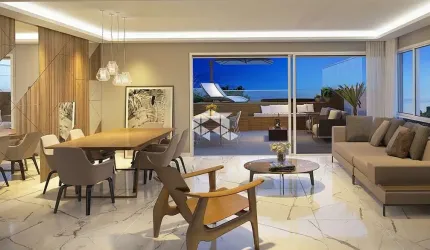 Cobertura horizontal no condomínio Hill 160 com linda vista próximo do Beira Rio em Porto Alegre.