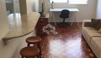 Apartamento com1 dormitório mobiliado, com vaga, perto da orla