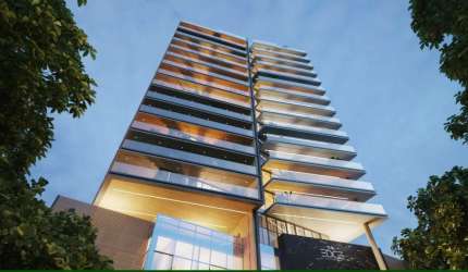 Apartamento com 4 suítes e 3 vagas, vista frontal mar