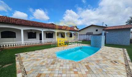 Casa em 2 lotes, 50m do mar com 3 dormitórios à venda, 251 m² por R$ 1.100.000 - Cidade Nova Peruibe - Peruíbe/SP