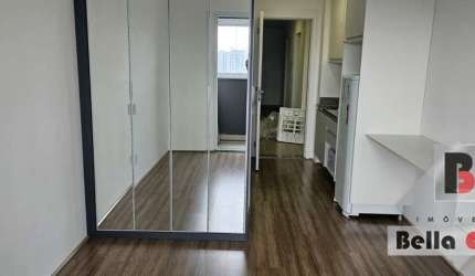 Apartamento/Studio de 25m,  1 dormitório suite ,cozinha com sacada envidraçada