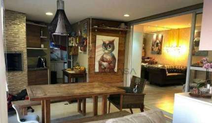 Apartamento a venda com 3 dormitórios, 2 vagas e varanda gourmet