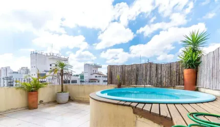Cobertura a venda Pinheiros,  167 m², 3 dormitórios, 1 suítes,2 salas,3 vagas ,piscina privativa.