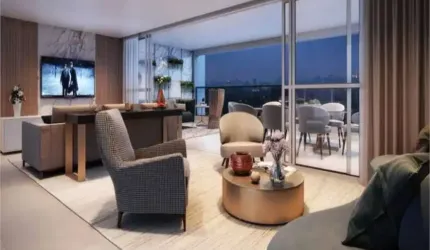 Apartamento em Moema com 163 m²,  4 suítes e 3 vagas.