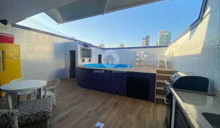 Cobertura com 3 dormitórios à venda, 180 m² por R$ 1.590.000,00 - Boqueirão - Santos/SP